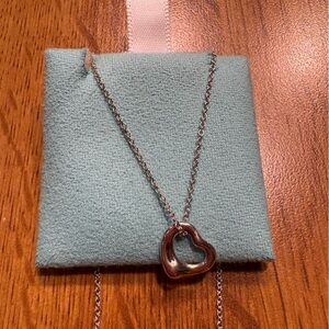Tiffany & Co. Elsa Peretti Open Heart Pendant Necklace
